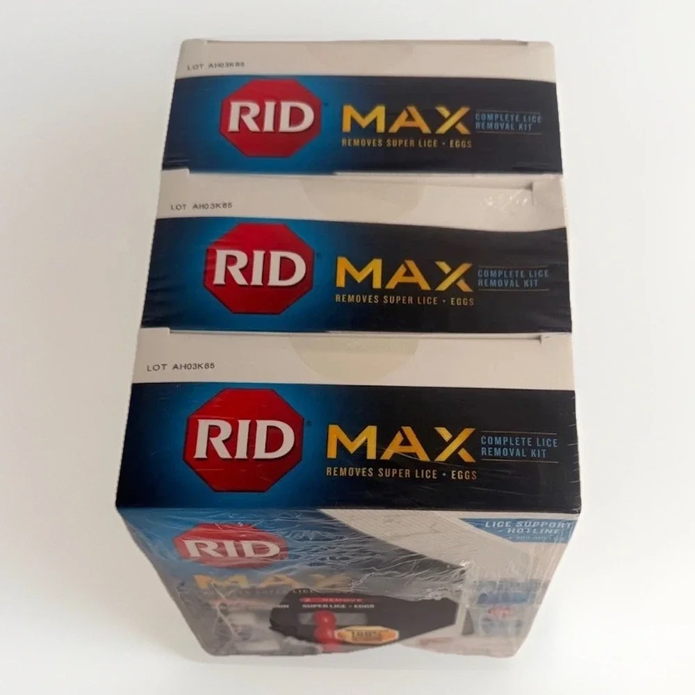 Pack of 3‎ Rid MAX Complete Lice Removal Solution Comb Spray Treatment Kit 4 oz